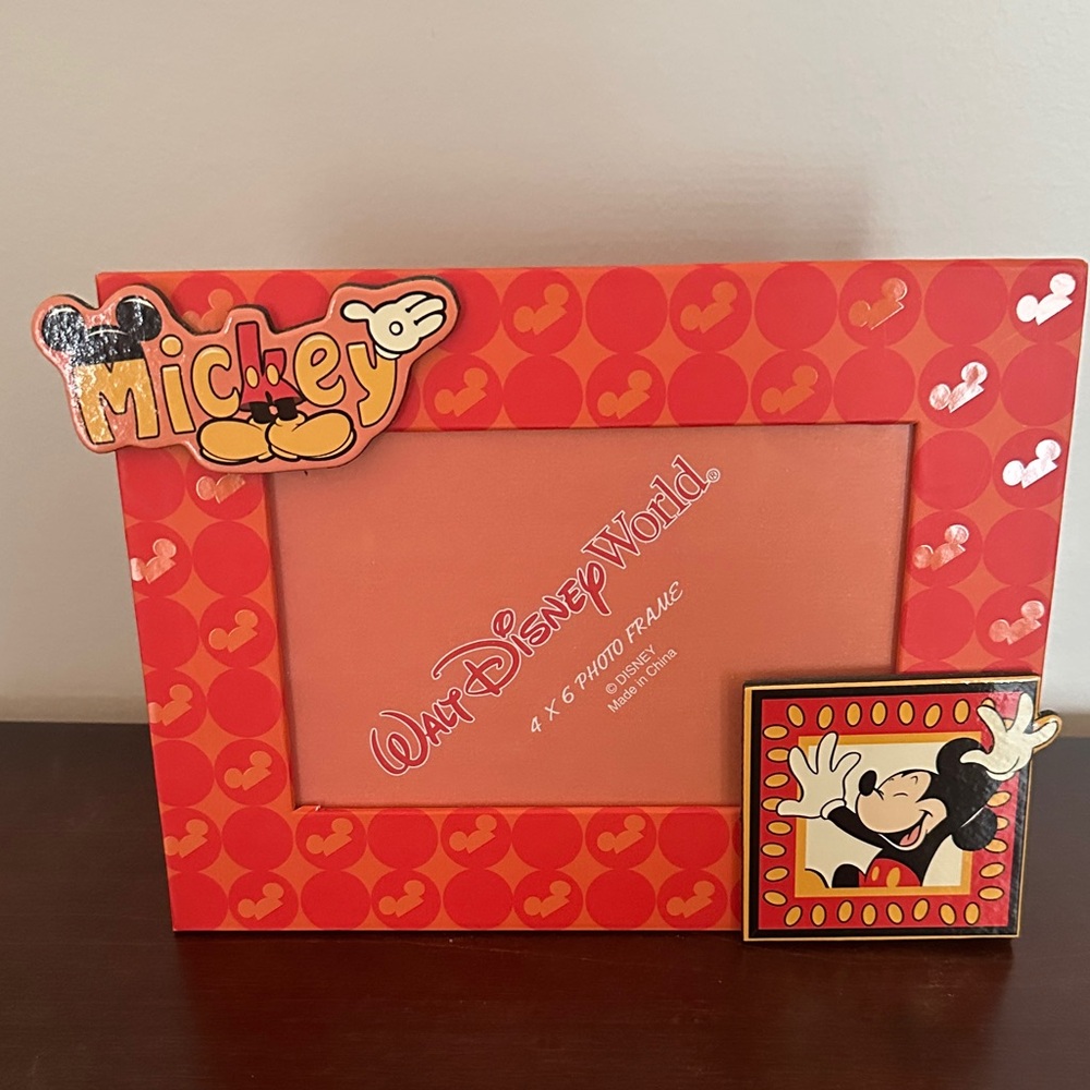 Disney Mickey Mouse Orange and Yellow Photo Frame